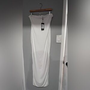 Club L London White Strapless Bodycon Dress